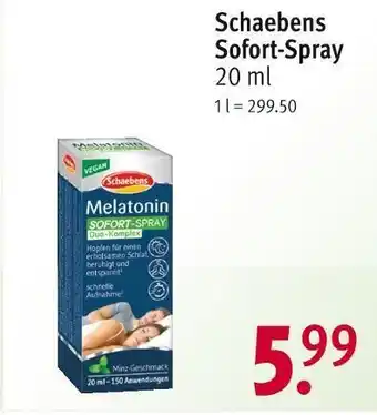 Rossmann Schaebens sofort-spray Angebot