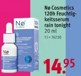 Rossmann Nø cosmetics 120h feuchtigkeitsserum rain tonight Angebot