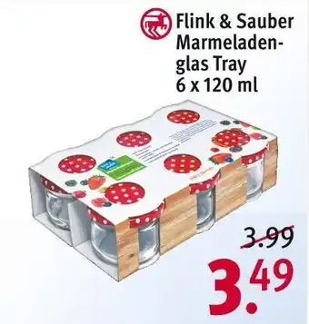 Rossmann Flink & sauber marmeladenglas tray Angebot