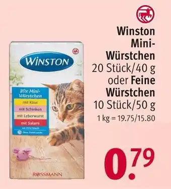 Rossmann Winston mini-würstchen oder feine würstchen Angebot