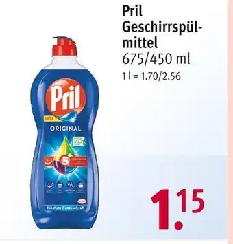 Rossmann Pril geschirrspülmittel Angebot