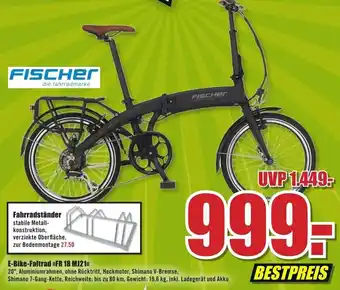 B1 Discount Baumarkt Fischer E-Bike Faltrad FR 18 MJ21 Angebot