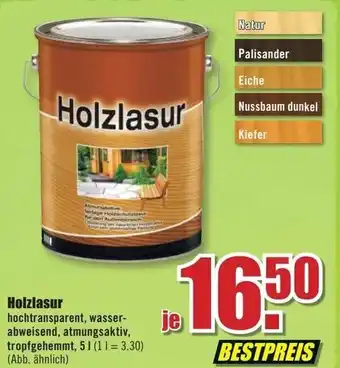 B1 Discount Baumarkt Holzlasur 5L Angebot