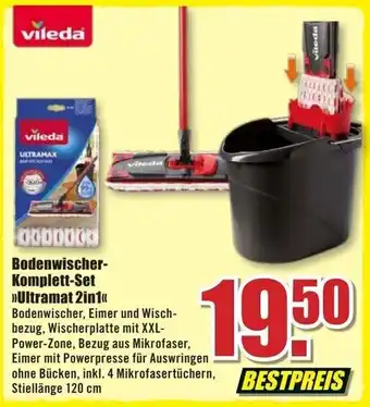 B1 Discount Baumarkt Vileda Bodenwischer Komplett Set Ultramat 2in1 Angebot