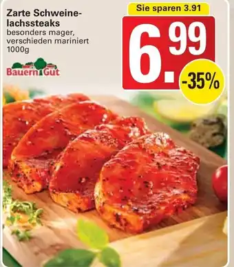 WEZ Bauern Gut Zarte Schweinelachssteaks 1000g Angebot