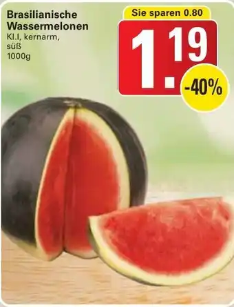 WEZ Brasilianische Wassermelonen 1000g Angebot