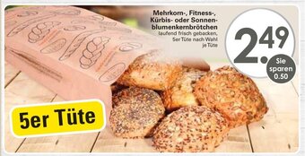 WEZ Mehrkorn, Fitness, Kürbis oder Sonnenblumenkernbrötchen Angebot
