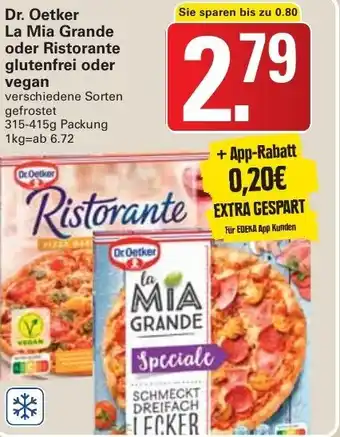 WEZ Dr. Oetker La Mia Grande oder Ristorante Glutenfrei oder Vegan 315-415g Packung Angebot