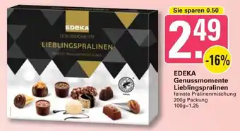 WEZ Edeka Genussmomente Lieblingspralinen 200g Packung Angebot