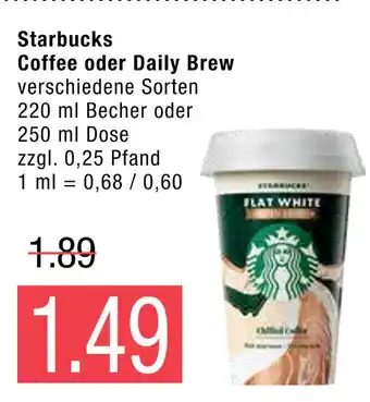 Marktkauf Starbucks Coffee oder Daily Brew 220/250ml Angebot