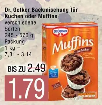 Marktkauf Dr. Oetker Backmischung fur Kuchen oder Muffins 245/570 g Angebot