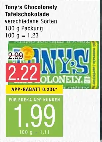 Marktkauf Tony's Chocolonely Tafelschokolade 180 g Angebot