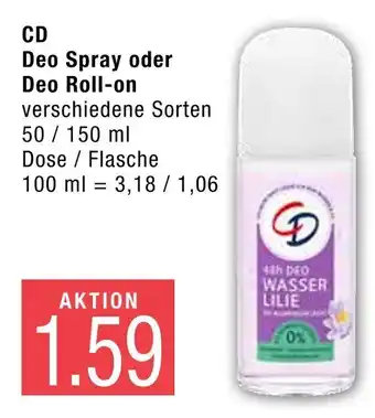 Marktkauf CD Deo Spray oder Deo Roll-on 50/150 ml Angebot