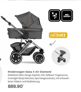 BabyOne Kinderwagen Salsa 4 Air Diamond Angebot