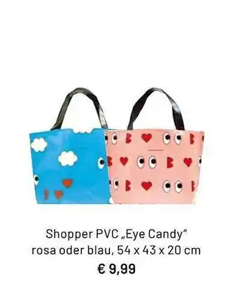 Idee Creativmarkt Shopper Pvc „eye Candy” Rosa Oder Blau Angebot