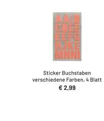 Idee Creativmarkt Sticker Buchstaben Angebot