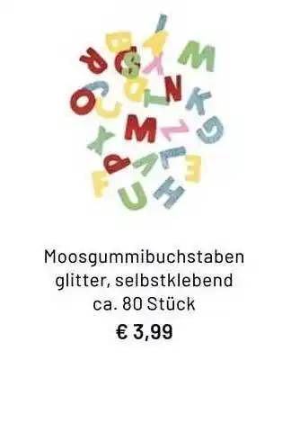 Idee Creativmarkt Moosgummibuchstaben Glitter Selbstklebend Angebot