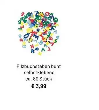 Idee Creativmarkt Filzbuchstaben Bunt Selbstkelbend Angebot