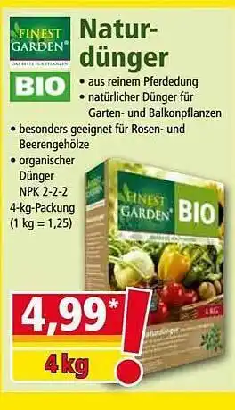 Norma Finest Garden Natur-dünger Angebot