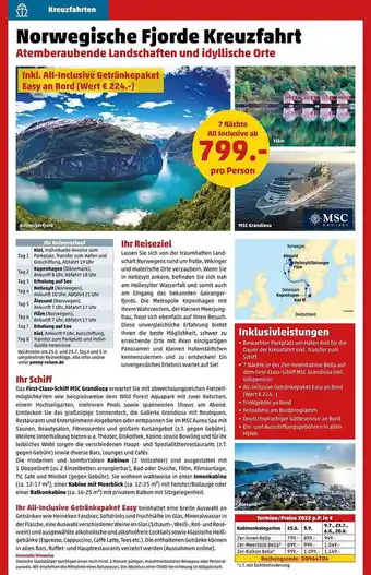 Penny Reisen Norwegische Fjorde Kreuzfahrt Angebot