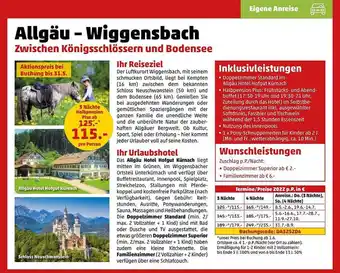 Penny Reisen Allgäu - Wiggensbach Angebot