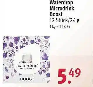 Rossmann Waterdrop Microdrink Boost Angebot