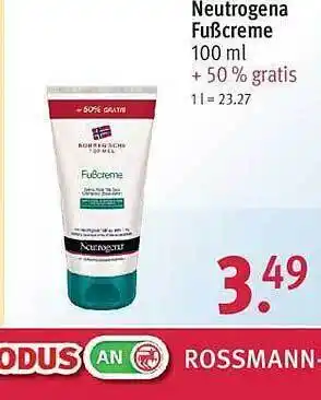 Rossmann Neutrogena Fußcreme Angebot