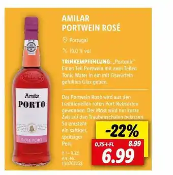 Lidl Amilar Portwein Rosé Angebot