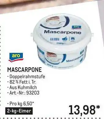 METRO Mascarpone Angebot