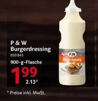 Selgros P & W Burgerdressing Angebot