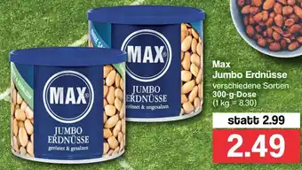 Famila Nord West Max Jumbo Erdnüsse 300g Dose Angebot