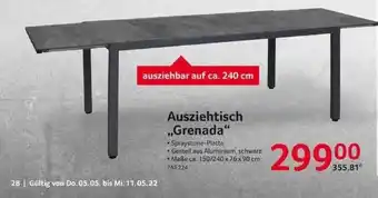 Selgros Ausziehtisch Grenada Angebot