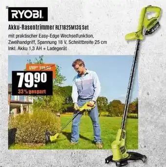 V Baumarkt Ryobi Akku-rasentrimmer Rlt1825m13s Set Angebot