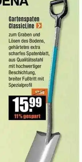 V Baumarkt Gardena Gartenspaten Classicline Angebot