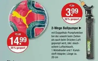 V Markt 2 Wege Ballpumpe Angebot