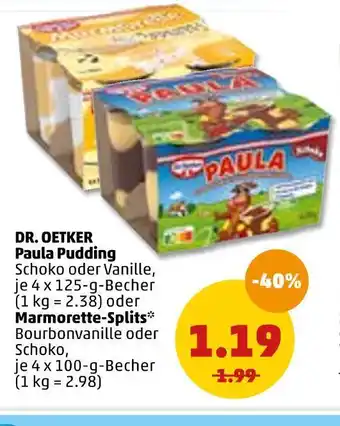 PENNY Dr. oetker paula pudding oder marmorette-splits Angebot