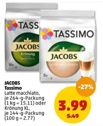 PENNY Jacobs tassimo kaffee Angebot