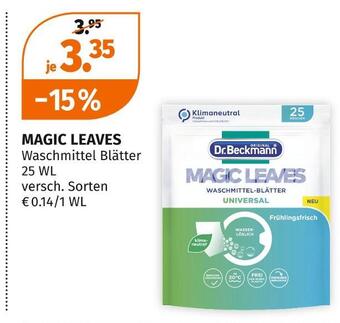 Müller Magic leaves waschmittel blätter Angebot