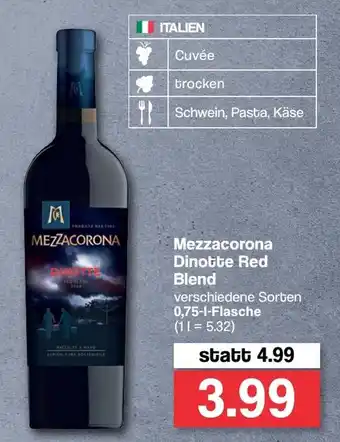 Famila Nord West Mezzacorona Dinotte Red Blend 0,75L Angebot