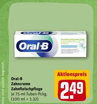 REWE Oral-b zahncreme zahnfleischpflege Angebot