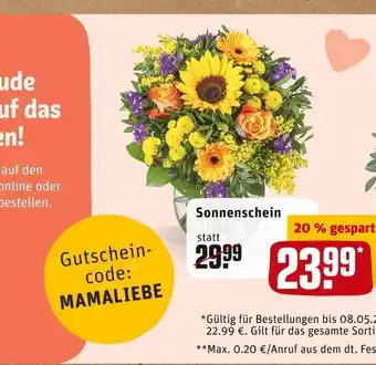 REWE Rewe blumen sonnenschein Angebot