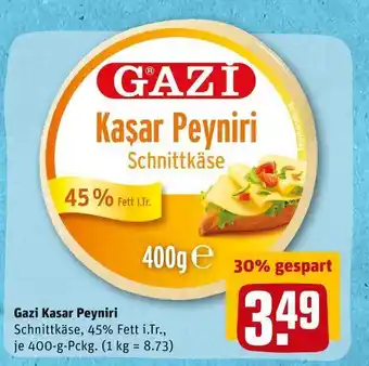 REWE Gazi kasar peyniri schnittkäse Angebot