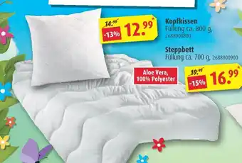 ROLLER Kopfkissen oder steppbett Angebot