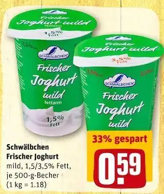 REWE Schwälbchen frischer joghurt Angebot