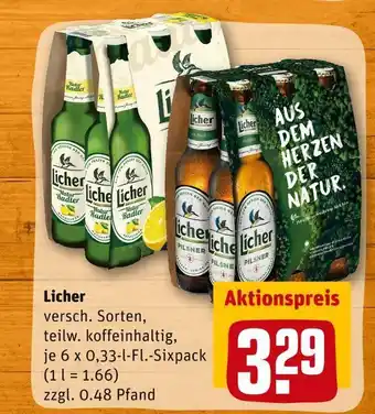 REWE Licher bier Angebot