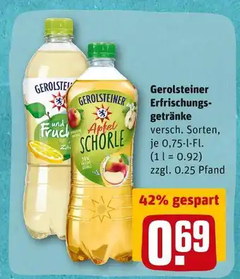 REWE Gerolsteiner erfrischungsgetränke Angebot