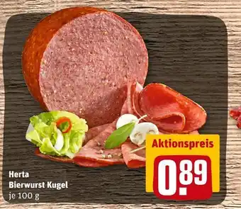 REWE Herta bierwurst kugel Angebot