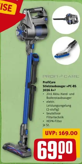 REWE Proficare stielstaubsauger pc-bs 3036 a Angebot