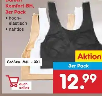 Netto Marken-Discount Damen Komfort-BH 3er Pack Angebot