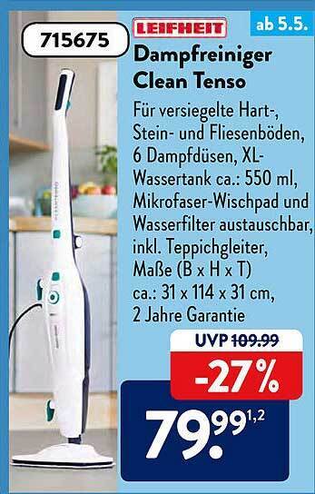 Dampfreiniger Clean Tenso Leifheit Angebot bei Aldi Süd